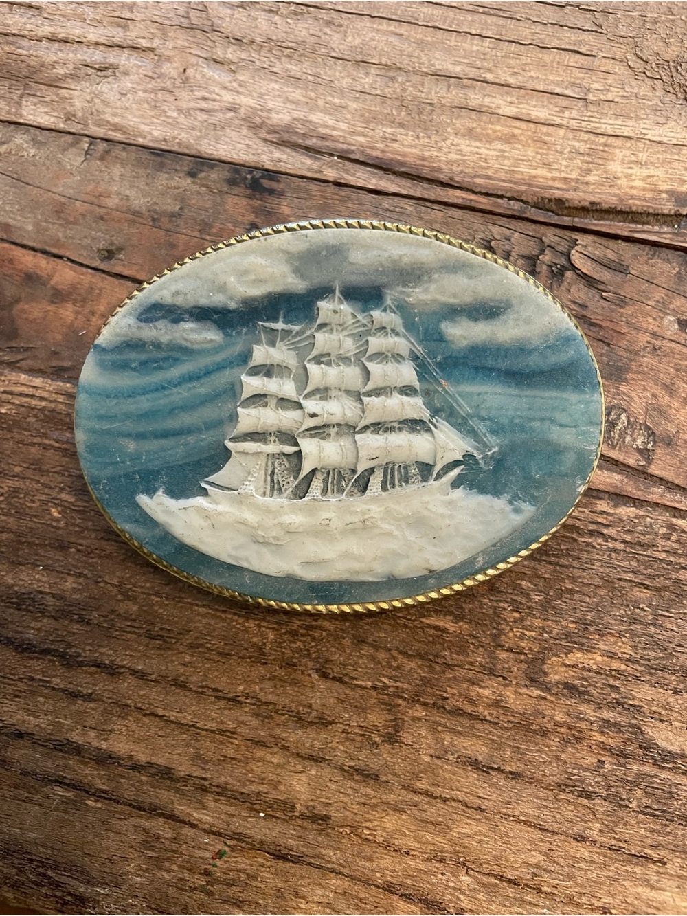 Vintage Incolay belt buckle